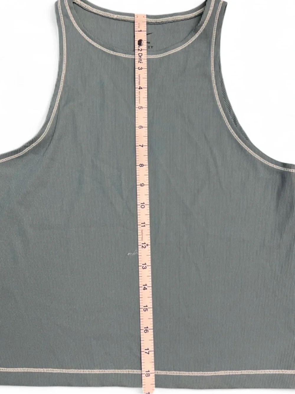 Nike One Green Ribbed Dri‑Fit Top - Picture 3 of 7